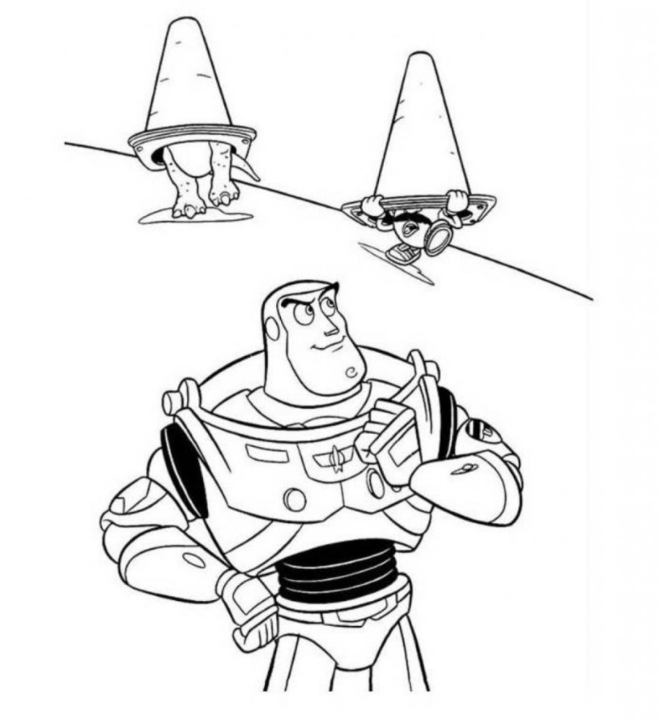 Plansa de colorat cu Buzz Lightyear 9 10